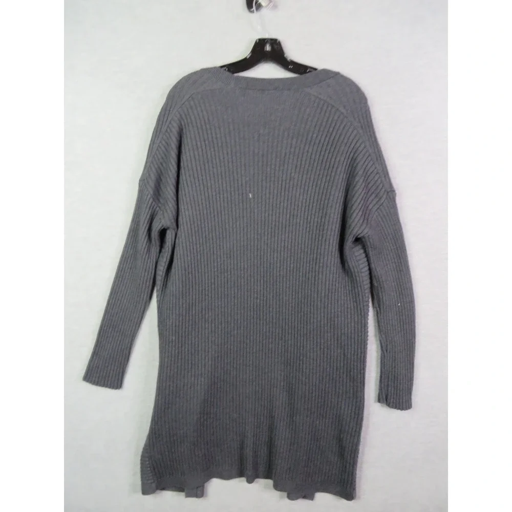 Gap‎ Womens Sweater M Gray Merino Wool Open Cardigan Office Career Cozy